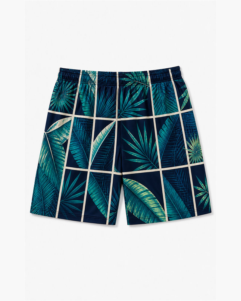 Big & Tall Graphic Polo Shorts Set for big men view 3