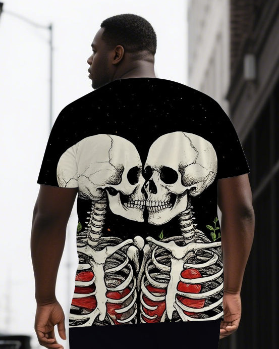 Big & Tall Graphic Skull Two-piece Set for big men view 2
