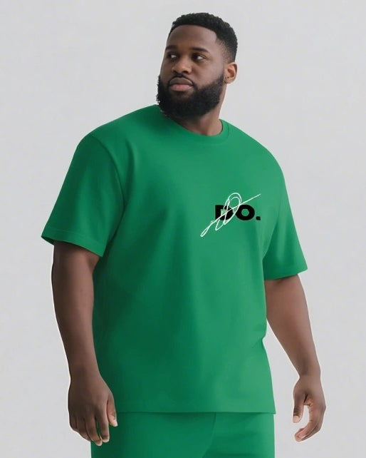 Big & Tall Graphic Streetwear Two-piece Set for big men view 7