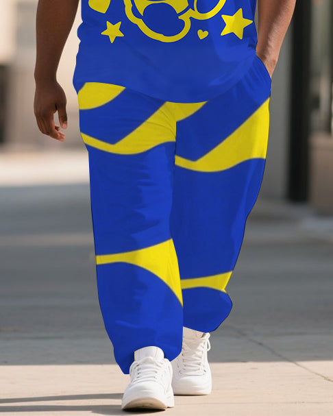 Big & Tall Streetwear T-Shirt Pants Set for big men view 3