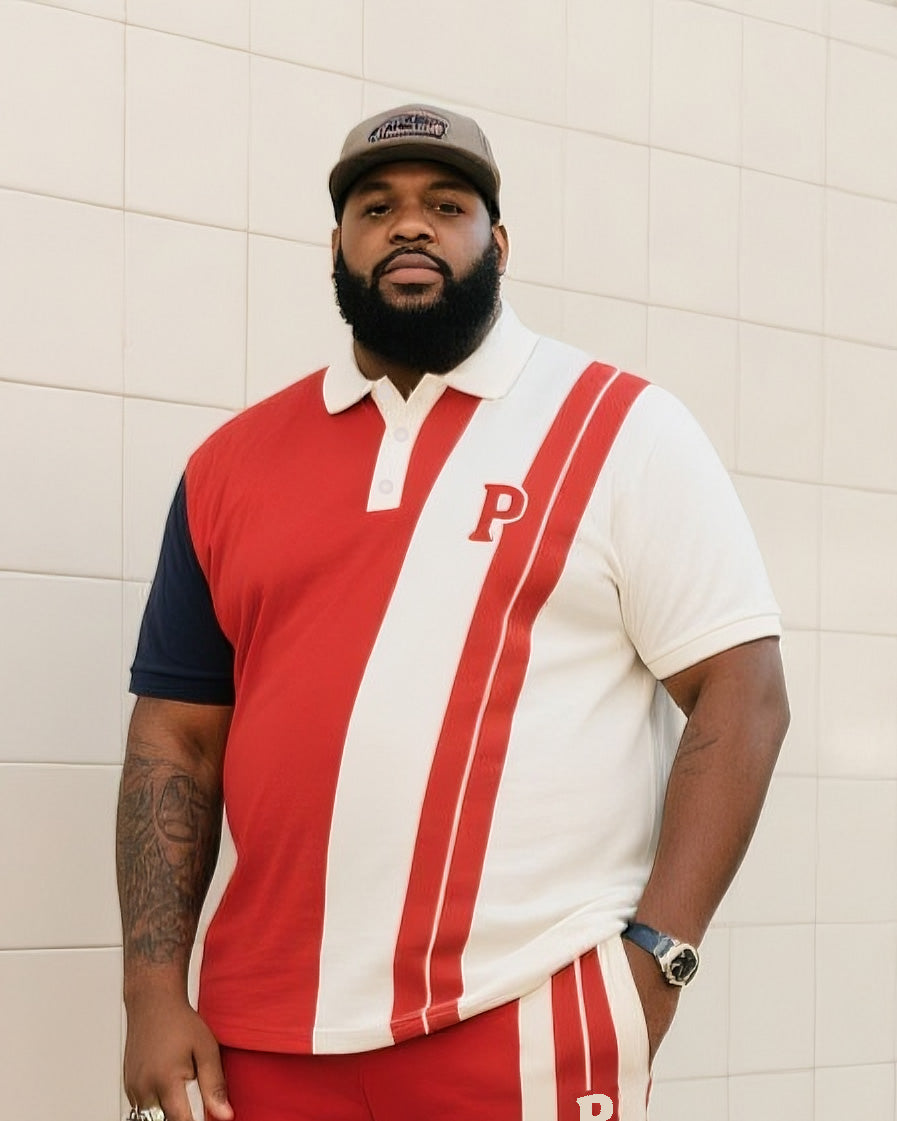 Big & Tall Red Striped Jeans for big men view 2