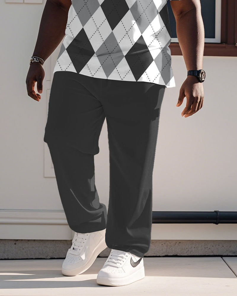 Big & Tall Gray Plaid Jeans for big men view 4