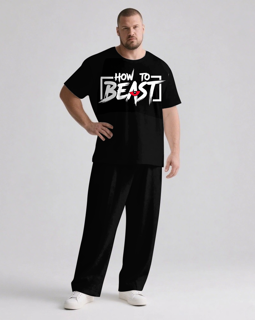 Big & Tall Streetwear Two-piece Set for big men view 2