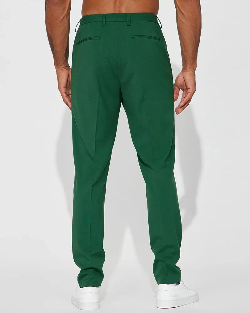 Big & Tall Solid Color Business Casual Two-piece Set for big men view 14