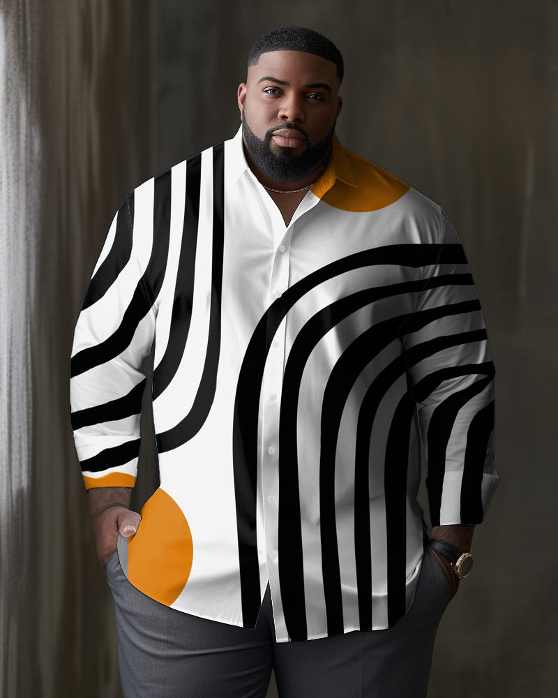 Big & Tall Business Casual Shirt Pants Set for big men