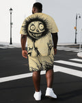 Big & Tall Graphic T-Shirt Shorts Set for big men view 1