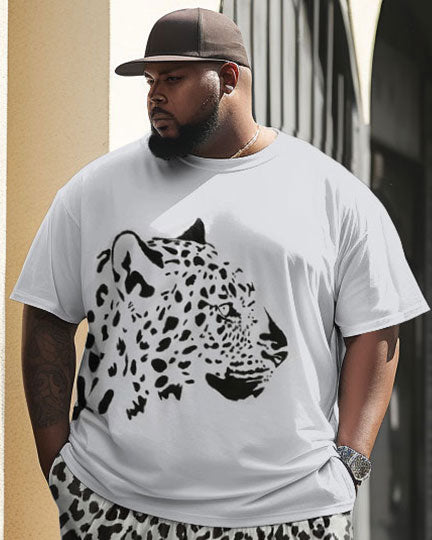 Big & Tall Graphic Streetwear Two-piece Set for big men view 2