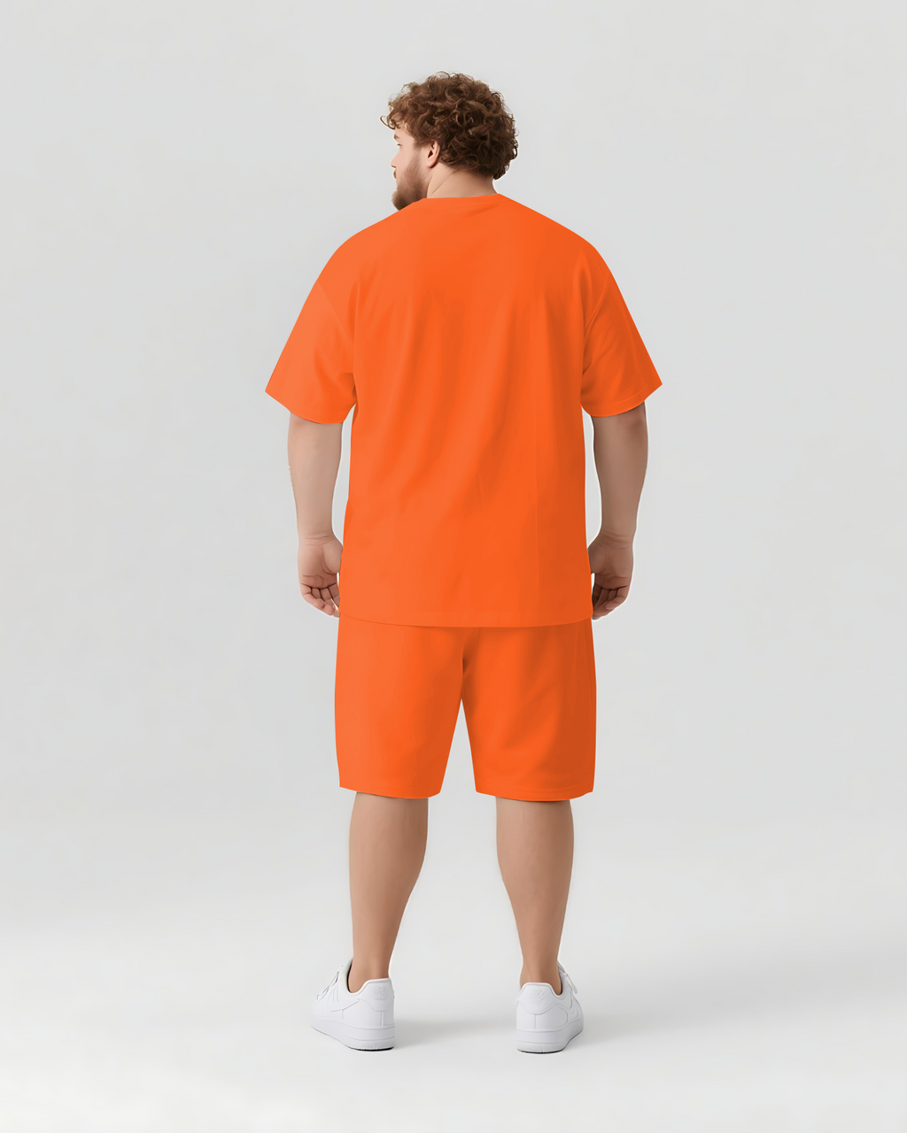 Big & Tall Graphic T-Shirt Shorts Set for big men view 3