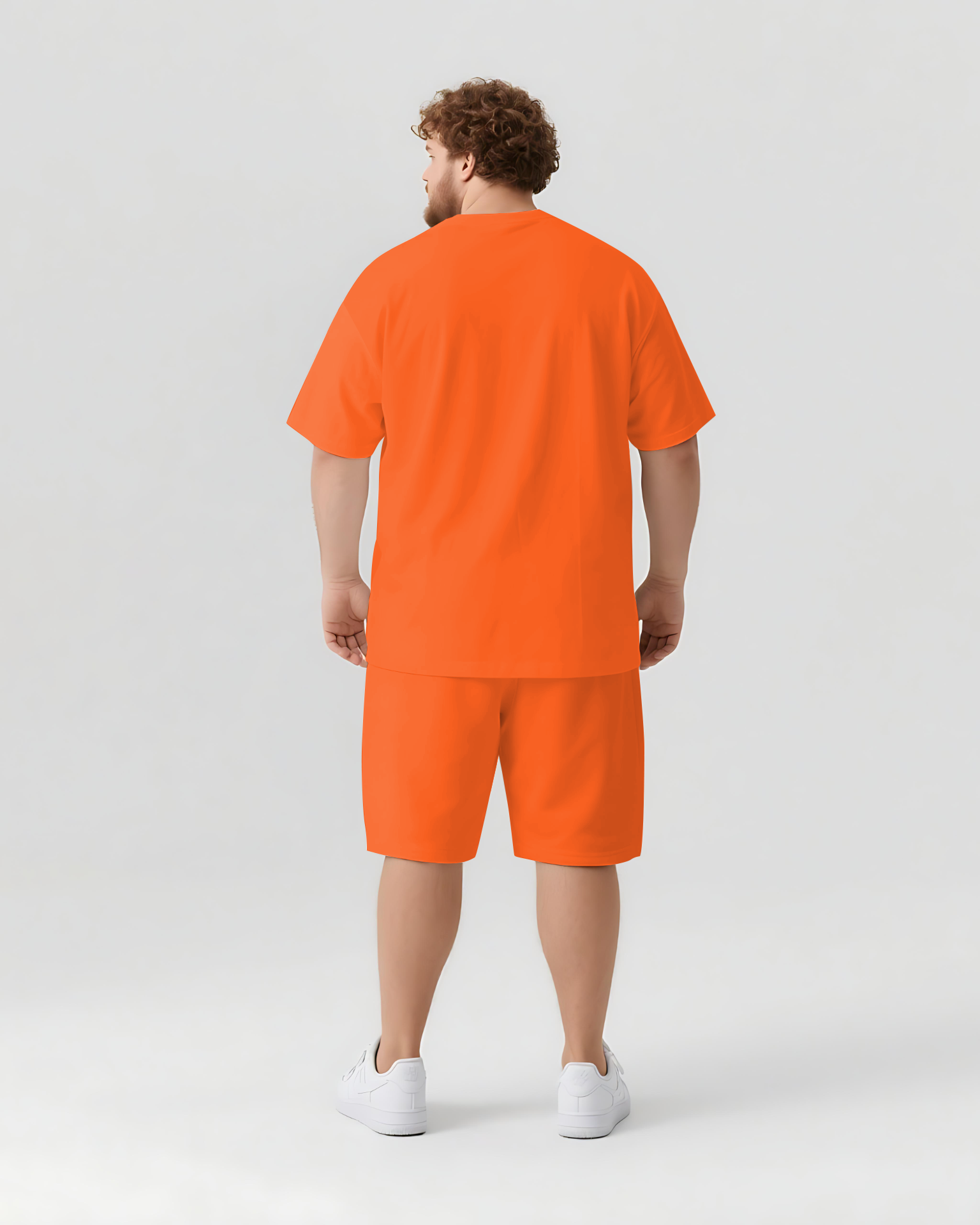 Big & Tall Graphic T-Shirt Shorts Set for big men view 3