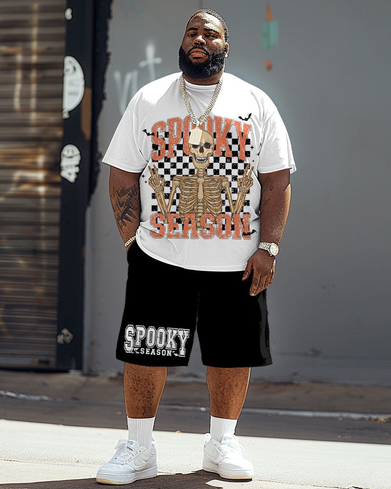 Big & Tall Graphic T-Shirt Shorts Set for big men view 1