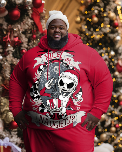Big & Tall Red Skull Hoodie for big men view 2