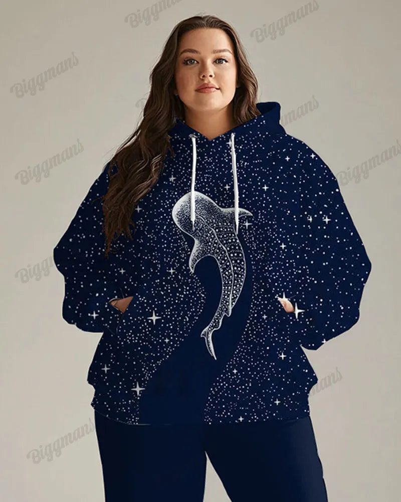 Big & Tall Graphic Hoodie Sweatpants Set for big men view 2