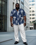 Big & Tall Hawaiian T-Shirt Pants Set for big men view 1
