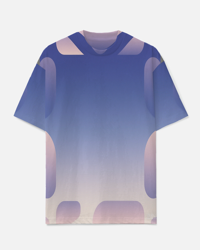 Big & Tall Purple Gradient Geometric Men's Clothing for big men