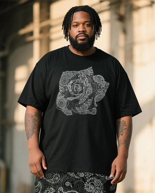 Big & Tall Graphic T-Shirt Pants Set for big men view 2