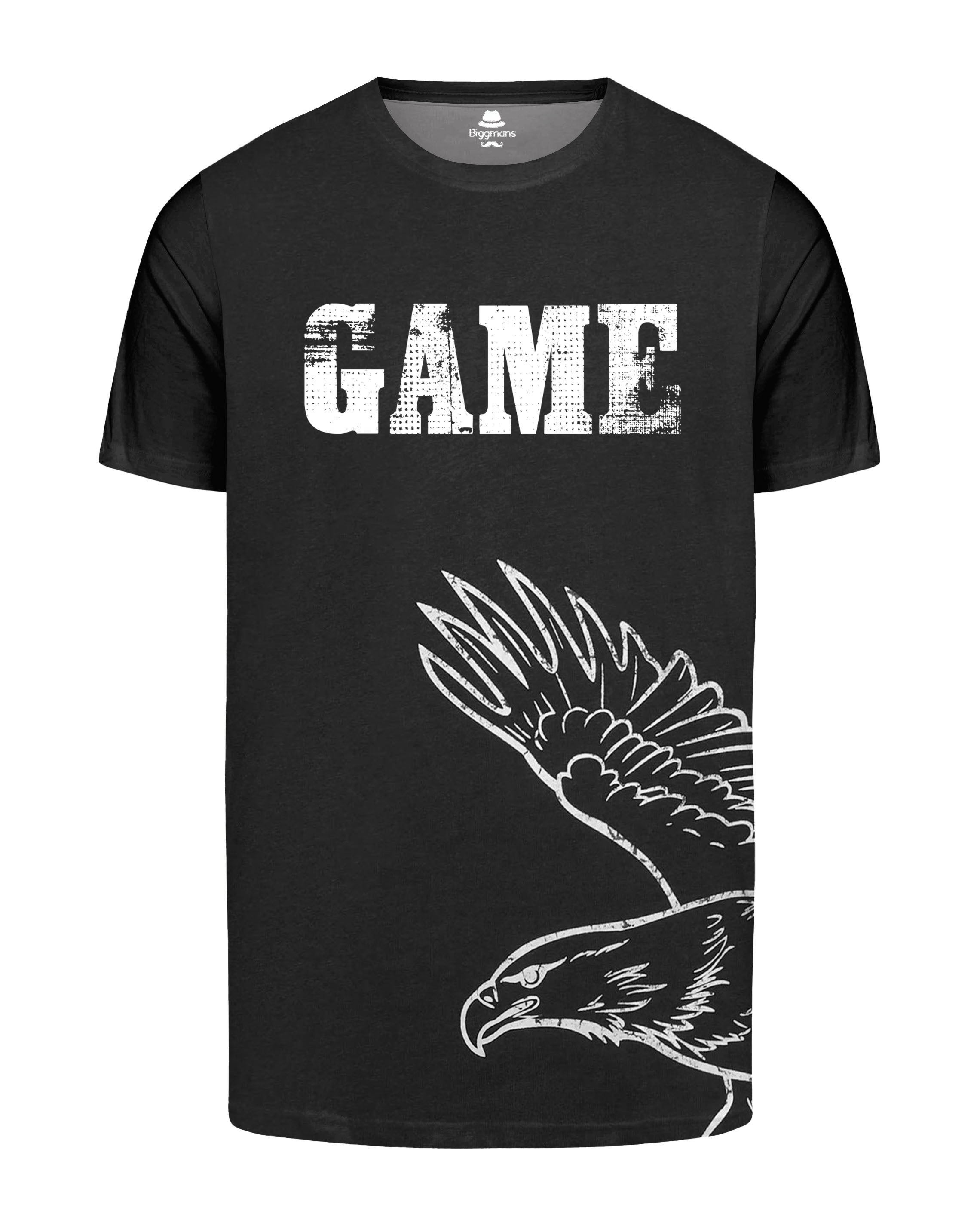Big & Tall Black Graphic T-Shirt for big men view 3