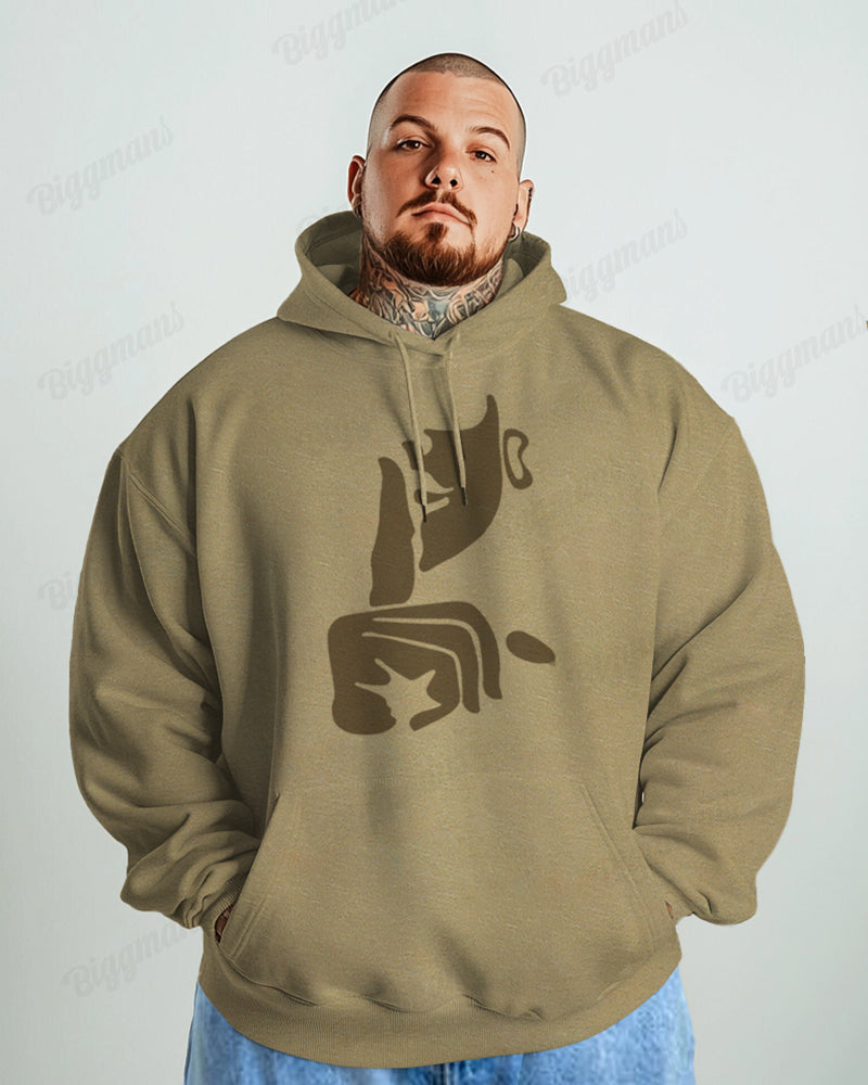 Big & Tall Geometric Hoodie for big men view 2