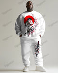 Big & Tall Graphic Hoodie Sweatpants Set for big men view 1
