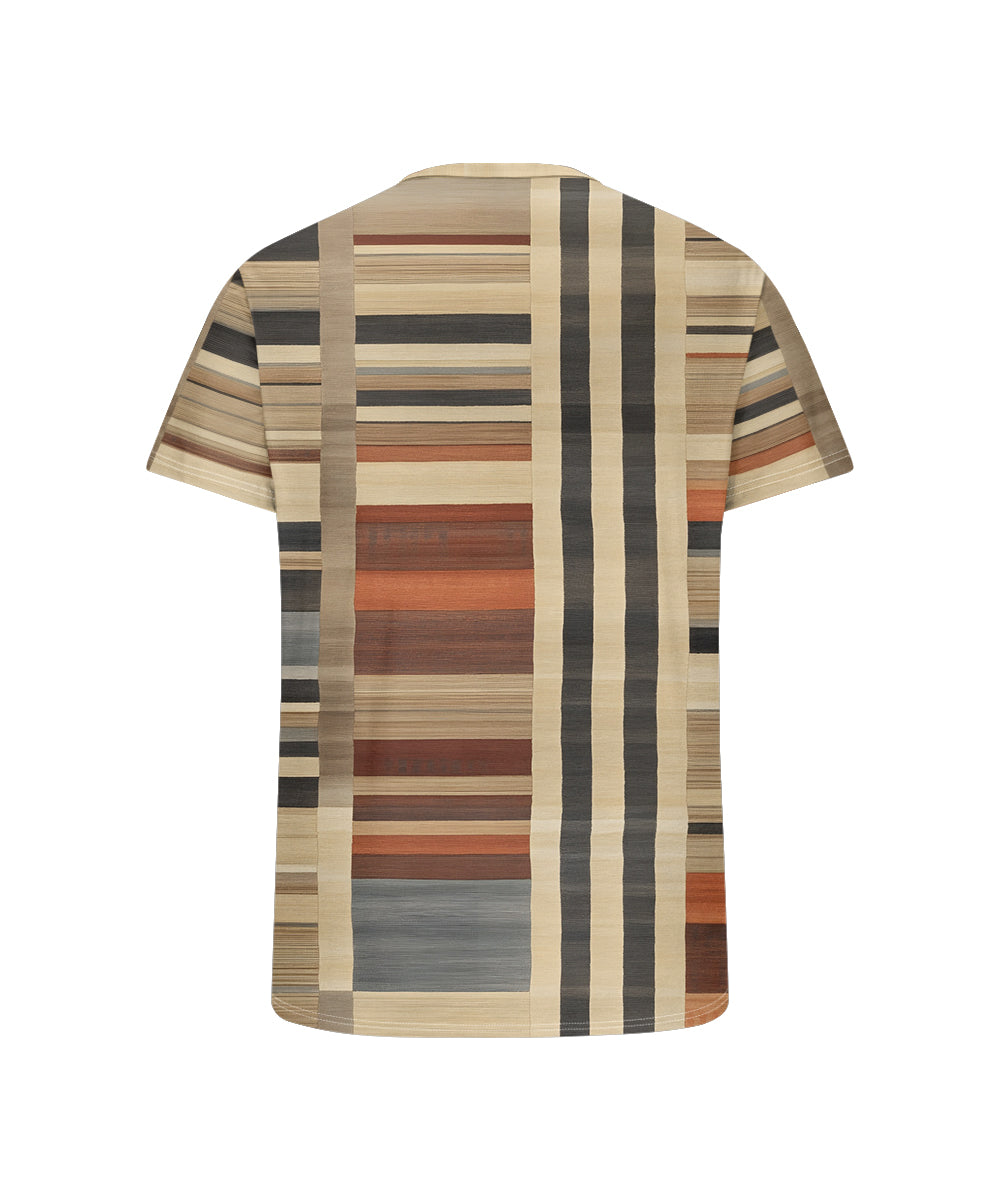 Big & Tall Geometric Graphic Patchwork T-Shirt for big men view 5