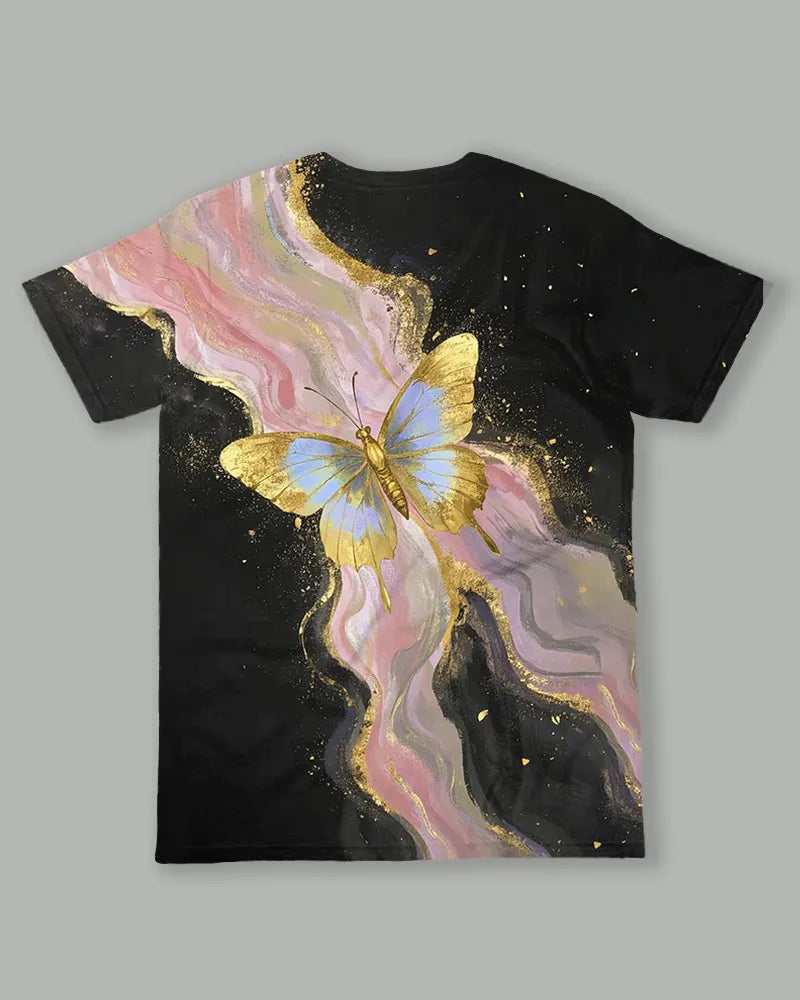 Big & Tall Pink Geometric Graphic T-Shirt for big men view 3