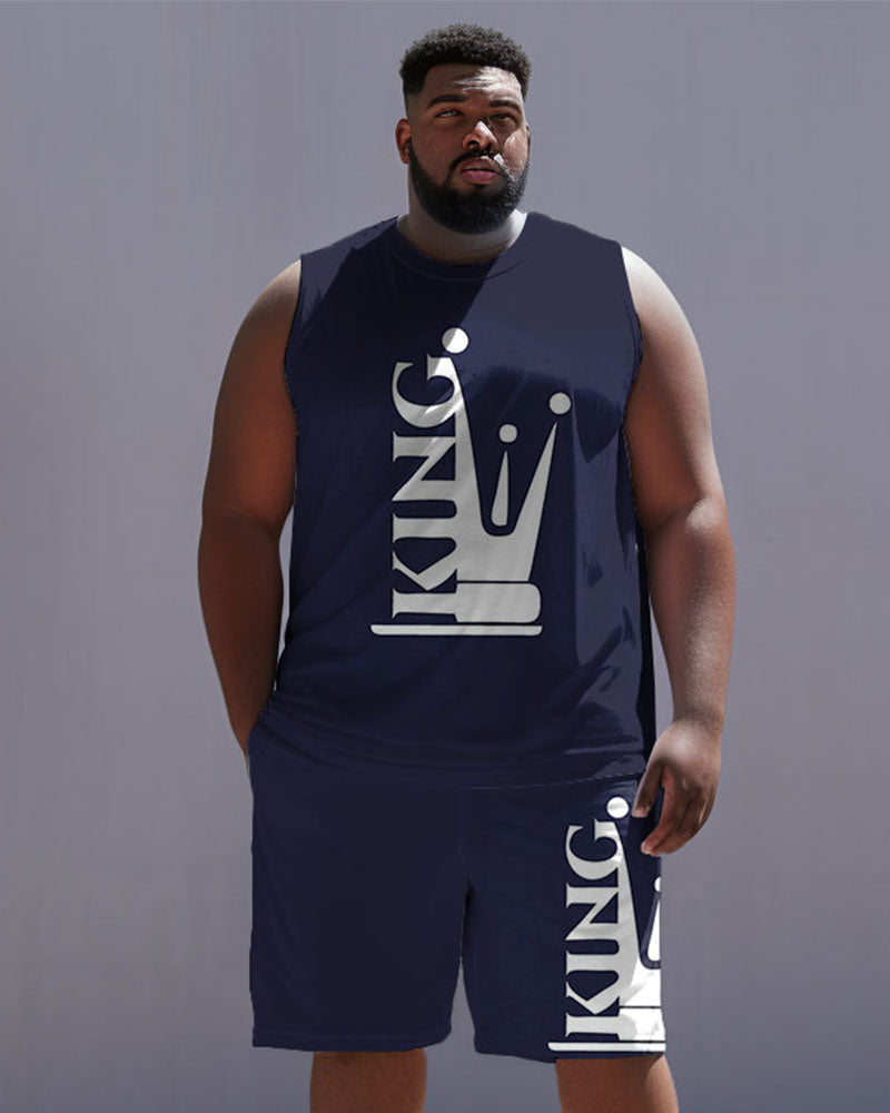 Big & Tall Graphic Athletic Tank Top for big men view 1