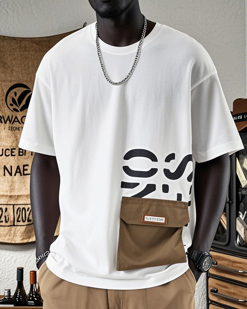Big & Tall Geometric Graphic T-Shirt for big men view 9