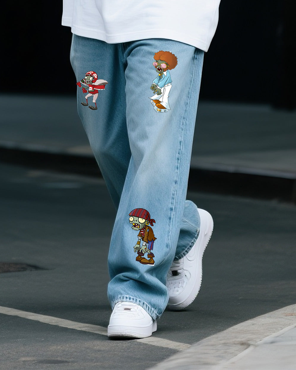 Big & Tall Denim T-Shirt Pants Set for big men view 3