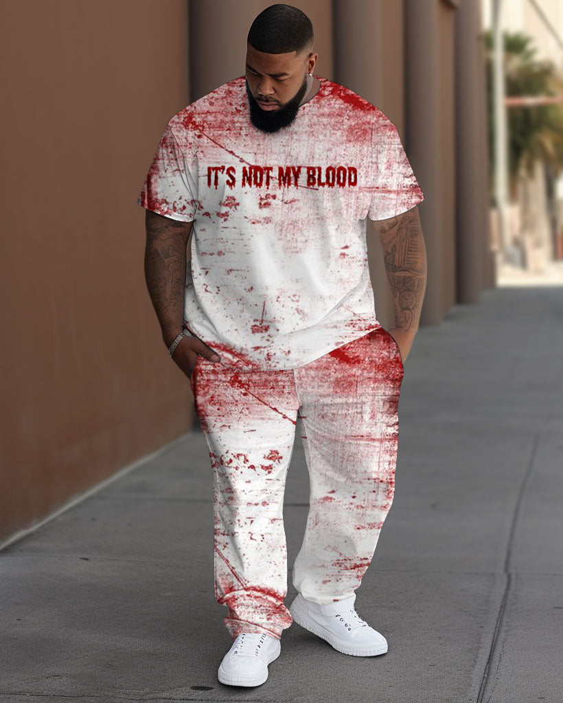 Big & Tall Graphic T-Shirt Pants Set for big men view 1