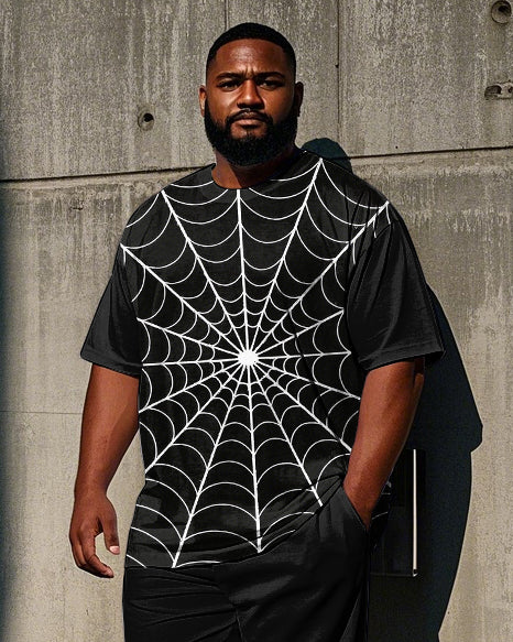 Big & Tall Graffiti T-Shirt Pants Set for big men view 2