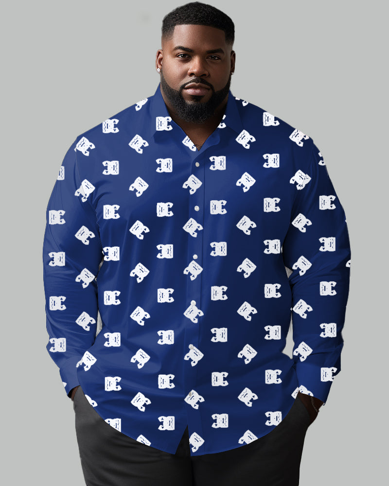Big & Tall Graphic Long Sleeve Shirt for big men view 2