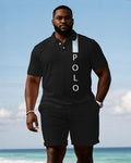 Big & Tall Black Graphic Jeans for big men view 1