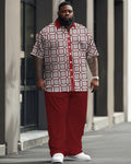 Big & Tall Business Casual T-Shirt Pants Set for big men view 1