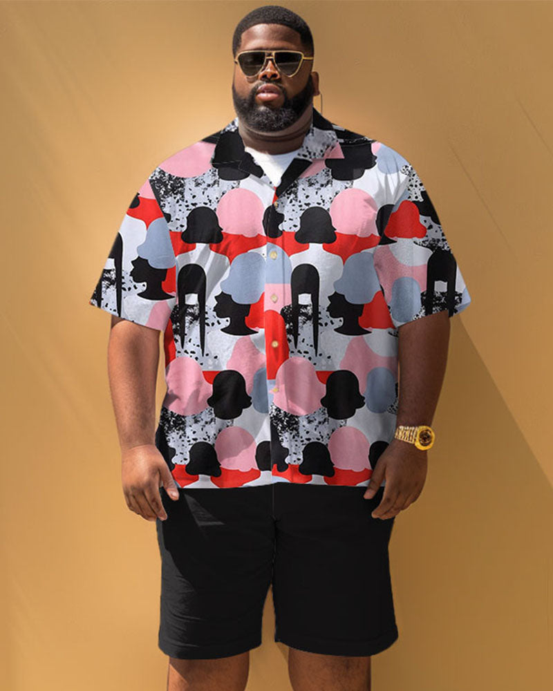 Big & Tall Geometric Graphic Jeans for big men view 1