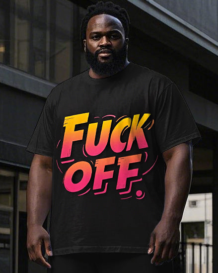 Big & Tall Gradient Graphic T-Shirt Pants Set for big men view 2