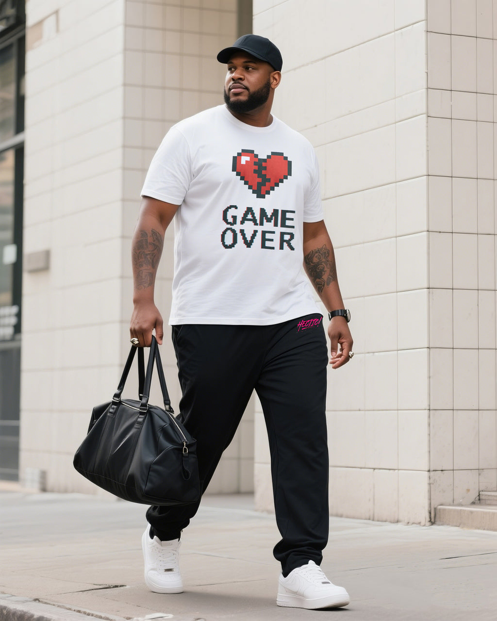 Big & Tall Streetwear Two-piece Set for big men view 1