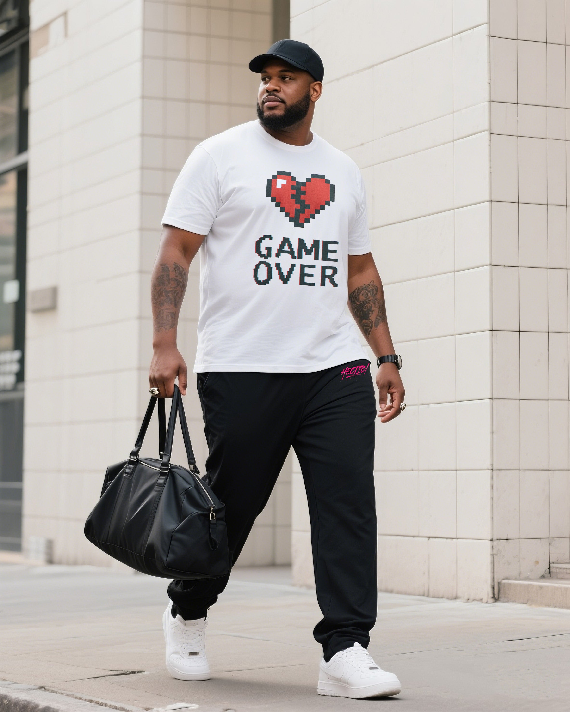 Big & Tall Streetwear Two-piece Set for big men view 1