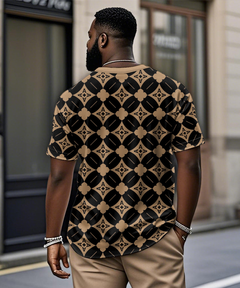 Big & Tall Geometric Graphic T-Shirt for big men view 1