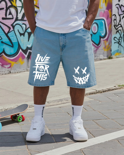 Big & Tall Denim Graffiti Streetwear Jeans for big men
