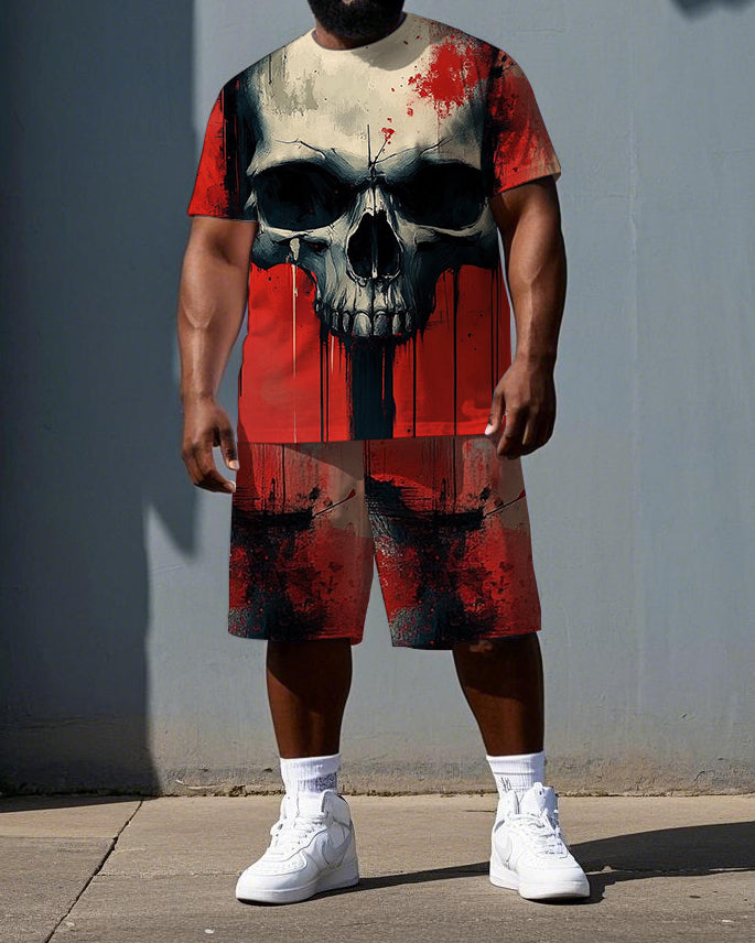 Big & Tall Skull Two-piece Set for big men view 1