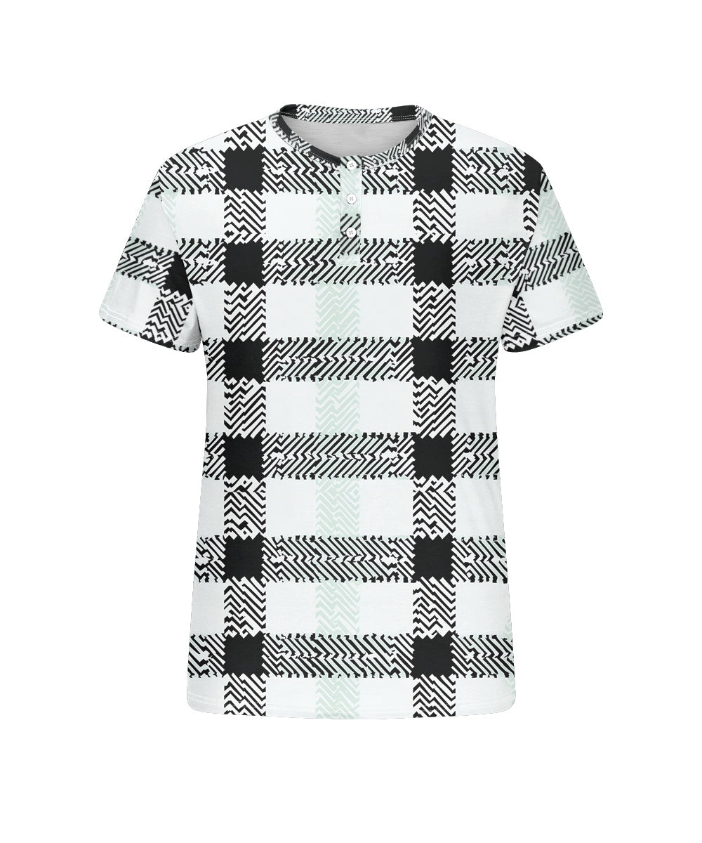 Big & Tall Black White Graphic T-Shirt for big men view 4