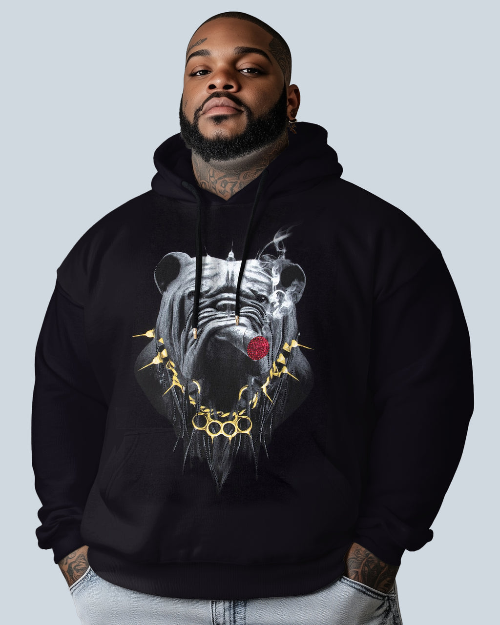 Big & Tall Graphic Hoodie for big men view 1