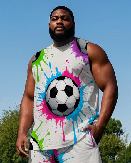 Big & Tall Splash Ink Two-piece Set for big men view 2