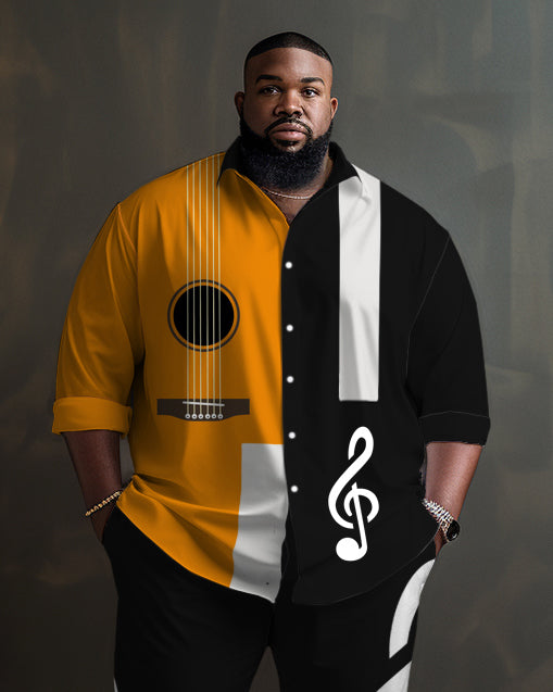 Big & Tall Graphic Shirt Pants Set for big men view 2