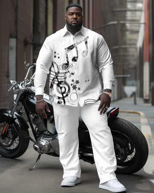 Big & Tall Graphic Shirt Pants Set for big men view 1