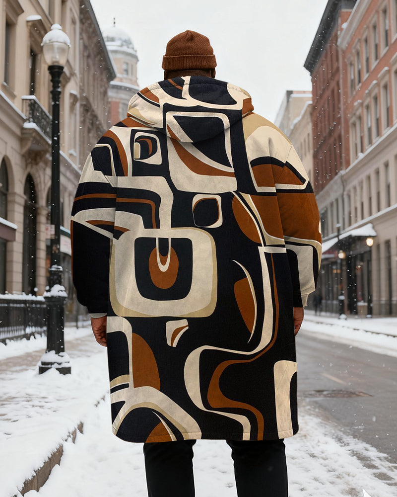 Big & Tall Geometric Hoodie for big men view 3