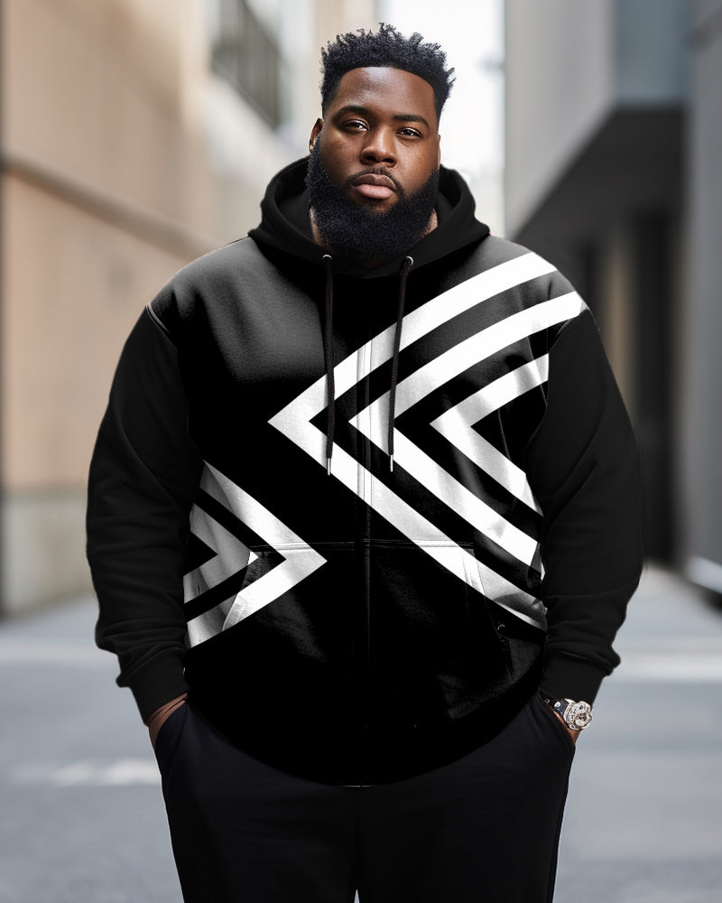 Big & Tall Graphic Hoodie Sweatpants Set for big men