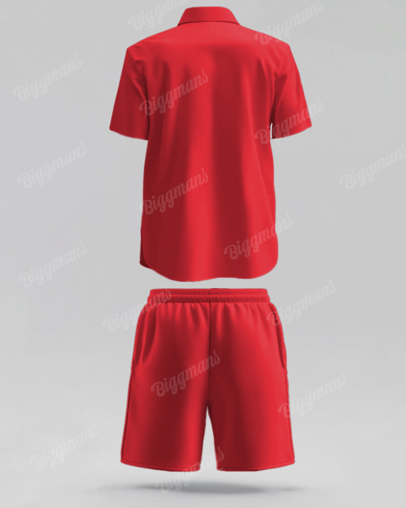 Big & Tall Streetwear T-Shirt Shorts Set for big men view 3