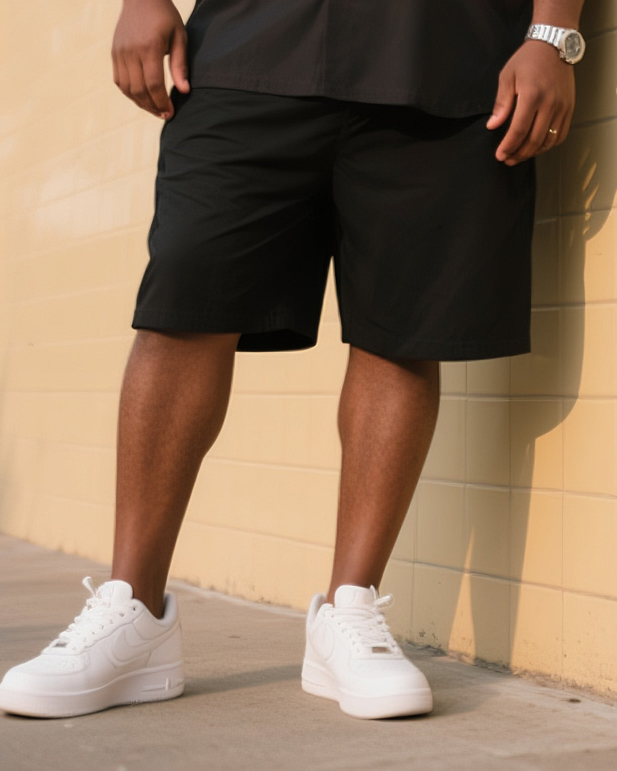 Big & Tall Gradient T-Shirt Shorts Set for big men view 3
