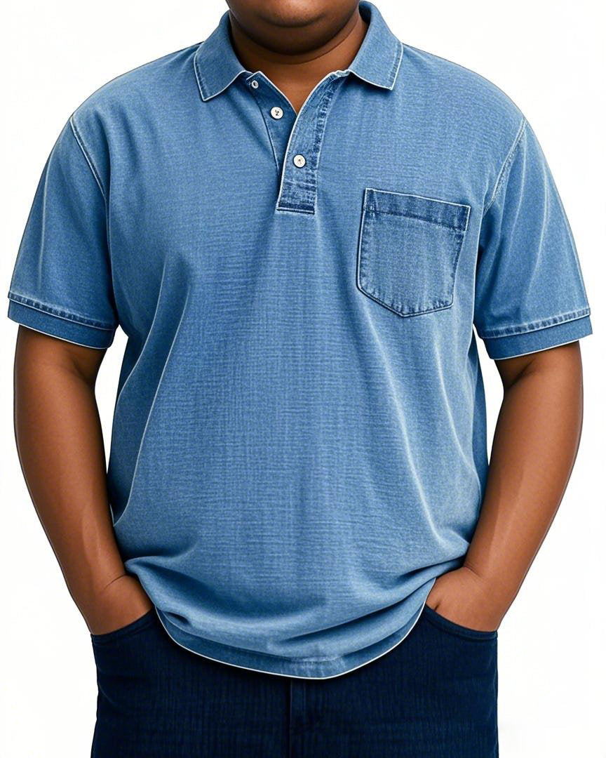 Big & Tall Denim Washed T-Shirt for big men