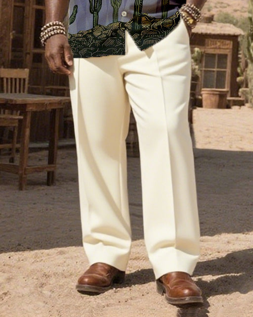 Big & Tall Western Graphic T-Shirt Pants Set for big men view 3